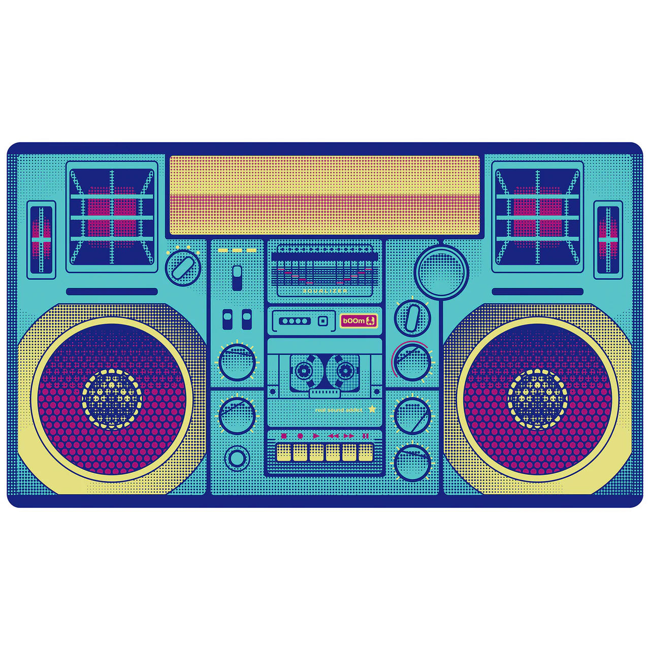Blue Boom Box Playmat
