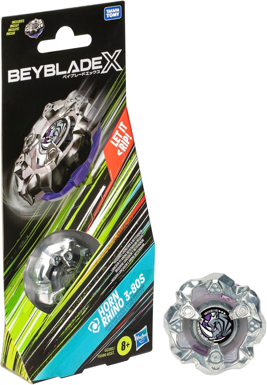 Beyblade X Horn Rhino 3-80S Gyro Booster Pack