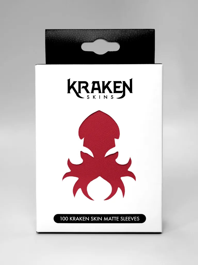 Kraken Skins Standard Fit Matte Card Sleeves - Crimson Red (100 ct)