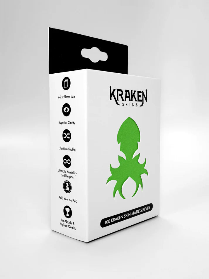 Kraken Skins Standard Fit Matte Card Sleeves - Parakeet Green (100ct)
