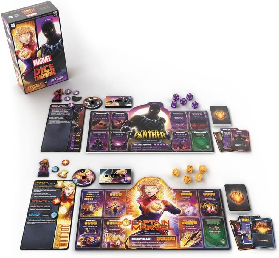 Marvel Dice Throne Board Game - Captain Marvel vs Black Panther