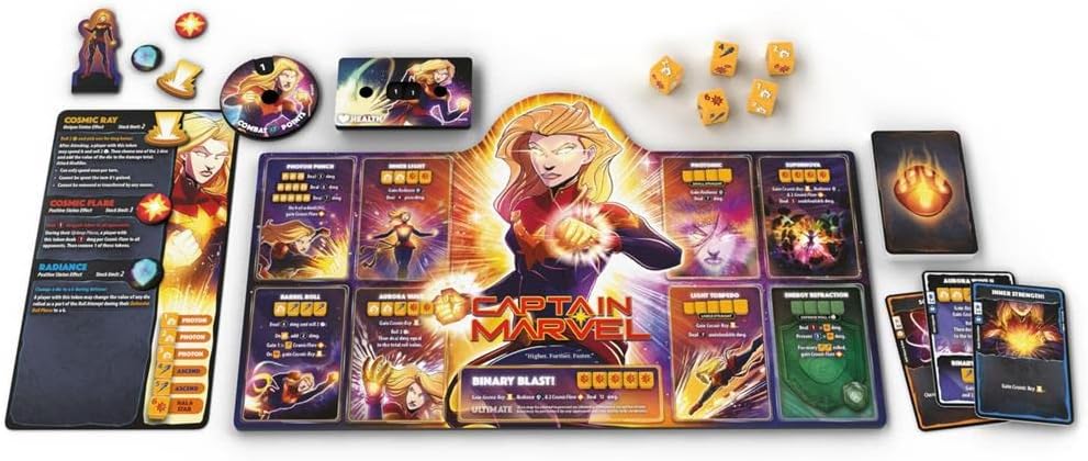 Marvel Dice Throne Board Game - Captain Marvel vs Black Panther